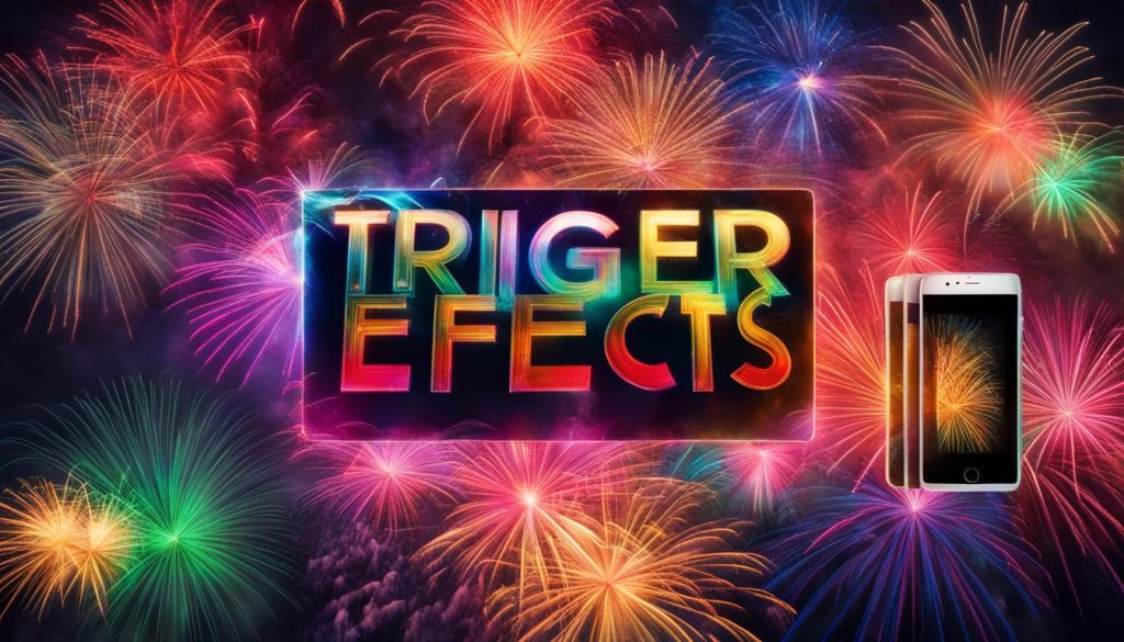 What words trigger effects on iPhone